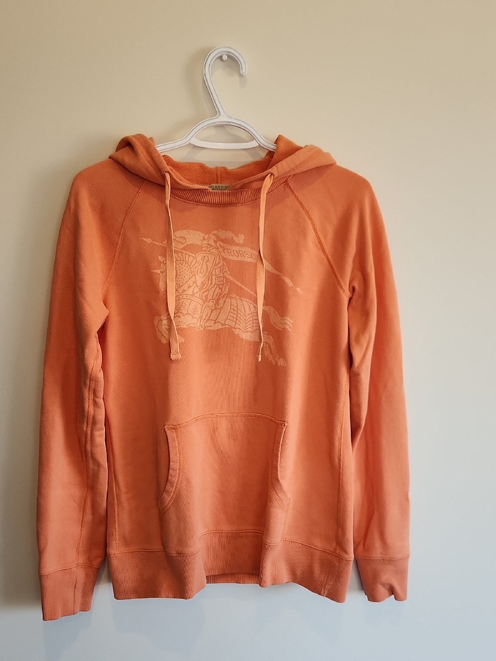 Burberry Orange Crewneck Hoodie Sweatshirt